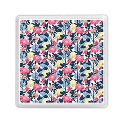 Beautiful Floral Pattern Memory Card Reader (square)