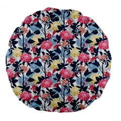 Beautiful floral pattern Large 18  Premium Round Cushions