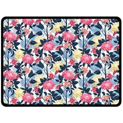 Beautiful floral pattern Double Sided Fleece Blanket (Large) 