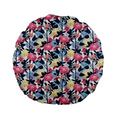 Beautiful floral pattern Standard 15  Premium Flano Round Cushions