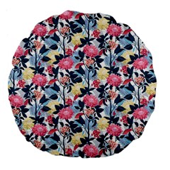 Beautiful floral pattern Large 18  Premium Flano Round Cushions