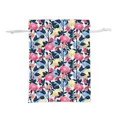 Beautiful floral pattern Lightweight Drawstring Pouch (L)