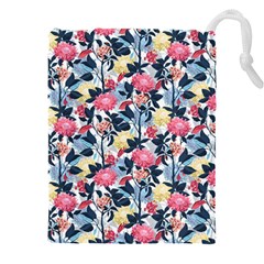 Beautiful Floral Pattern Drawstring Pouch (5xl) by TastefulDesigns