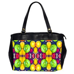 Fruits And Vegetables Pattern Oversize Office Handbag (2 Sides) by dflcprintsclothing