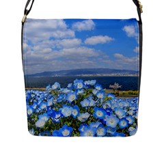 Floral Nature Flap Closure Messenger Bag (l) by Sparkle