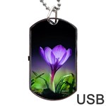 Floral Nature Dog Tag USB Flash (Two Sides) Front