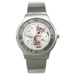 Laughing Kitten Stainless Steel Watch Front