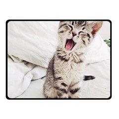 Laughing Kitten Fleece Blanket (small) by Sparkle