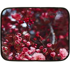 Red Floral Fleece Blanket (mini) by Sparkle