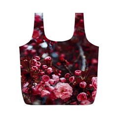 Red Floral Full Print Recycle Bag (M)