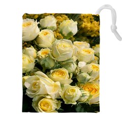 Yellow Roses Drawstring Pouch (4xl) by Sparkle