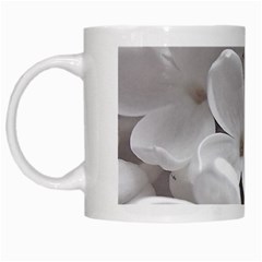 White Floral White Mugs