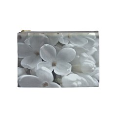 White Floral Cosmetic Bag (medium) by Sparkle