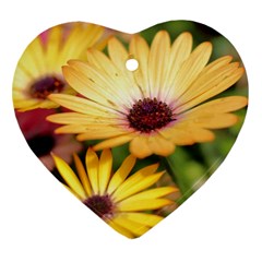 Yellow Flowers Ornament (Heart)