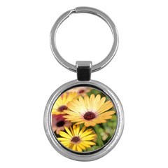 Yellow Flowers Key Chain (Round)