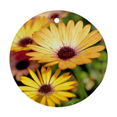 Yellow Flowers Round Ornament (Two Sides)