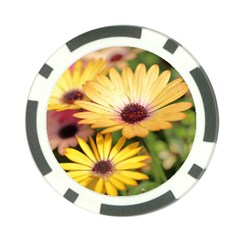 Yellow Flowers Poker Chip Card Guard