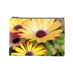 Yellow Flowers Cosmetic Bag (Large)