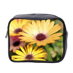 Yellow Flowers Mini Toiletries Bag (Two Sides)