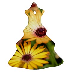 Yellow Flowers Christmas Tree Ornament (Two Sides)