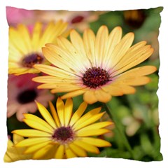 Yellow Flowers Standard Flano Cushion Case (Two Sides)