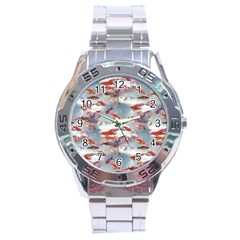 Golden Fishes Stainless Steel Analogue Watch by Sparkle