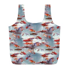 Golden Fishes Full Print Recycle Bag (l)