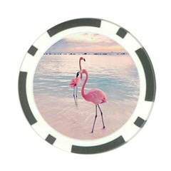 Flamingos Beach Poker Chip Card Guard by Sparkle