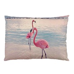 Flamingos Beach Pillow Case (two Sides) by Sparkle