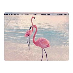 Flamingos Beach Double Sided Flano Blanket (mini)  by Sparkle