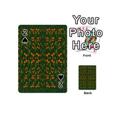 Sakura Tulips Giving Fruit In The Festive Temple Forest Playing Cards 54 Designs (mini) by pepitasart