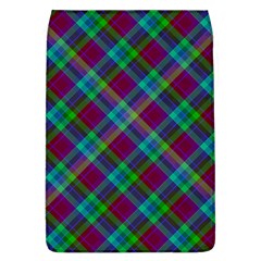 Purple, Green Tartan, Retro Buffalo Plaid Pattern, Classic Tiled Theme Removable Flap Cover (l) by Casemiro