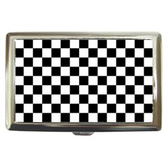 Black And White Chessboard Pattern, Classic, Tiled, Chess Like Theme Cigarette Money Case by Casemiro