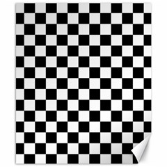 Black And White Chessboard Pattern, Classic, Tiled, Chess Like Theme Canvas 8  X 10  by Casemiro