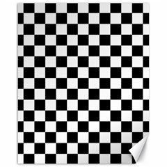 Black And White Chessboard Pattern, Classic, Tiled, Chess Like Theme Canvas 16  X 20  by Casemiro