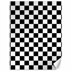 Black And White Chessboard Pattern, Classic, Tiled, Chess Like Theme Canvas 36  X 48  by Casemiro