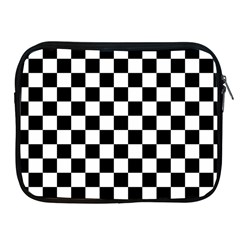 Black And White Chessboard Pattern, Classic, Tiled, Chess Like Theme Apple Ipad 2/3/4 Zipper Cases by Casemiro