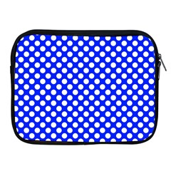 Dark Blue And White Polka Dots Pattern, Retro Pin-up Style Theme, Classic Dotted Theme Apple Ipad 2/3/4 Zipper Cases by Casemiro