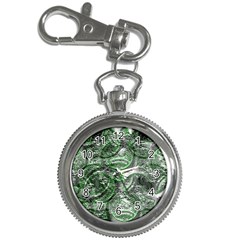 Biohazard Sign Pattern, Silver And Light Green Bio-waste Symbol, Toxic Fallout, Hazard Warning Key Chain Watches by Casemiro