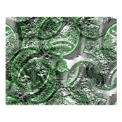 Biohazard Sign Pattern, Silver And Light Green Bio-waste Symbol, Toxic Fallout, Hazard Warning Double Sided Flano Blanket (large)  by Casemiro
