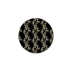 Dark Botanical Motif Pattern Golf Ball Marker (10 Pack) by dflcprintsclothing