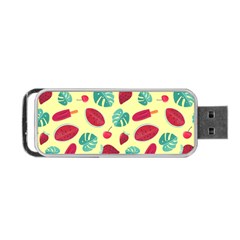 Watermelons, Fruits And Ice Cream, Pastel Colors, At Yellow Portable Usb Flash (two Sides) by Casemiro