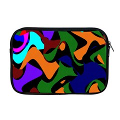 Trippy Paint Splash, Asymmetric Dotted Camo In Saturated Colors Apple Macbook Pro 17  Zipper Case by Casemiro