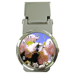 Pink Snowball Branch Money Clip Watches