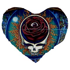 Grateful Dead Ahead Of Their Time Large 19  Premium Heart Shape Cushions