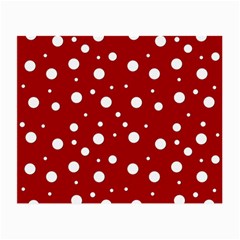 Mushroom Pattern, Red And White Dots, Circles Theme Small Glasses Cloth (2 Sides) by Casemiro