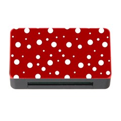 Mushroom Pattern, Red And White Dots, Circles Theme Memory Card Reader With Cf by Casemiro