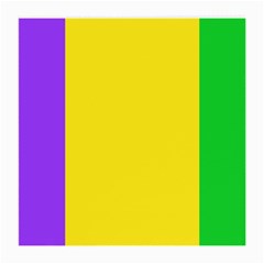 Carnival Mardi Gras Purple Yellow Green Stripes Medium Glasses Cloth (2 Sides) by yoursparklingshop