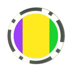 Carnival Mardi Gras Purple Yellow Green Stripes Poker Chip Card Guard