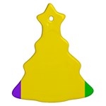 Carnival Mardi Gras Purple Yellow Green Stripes Christmas Tree Ornament (Two Sides) Back